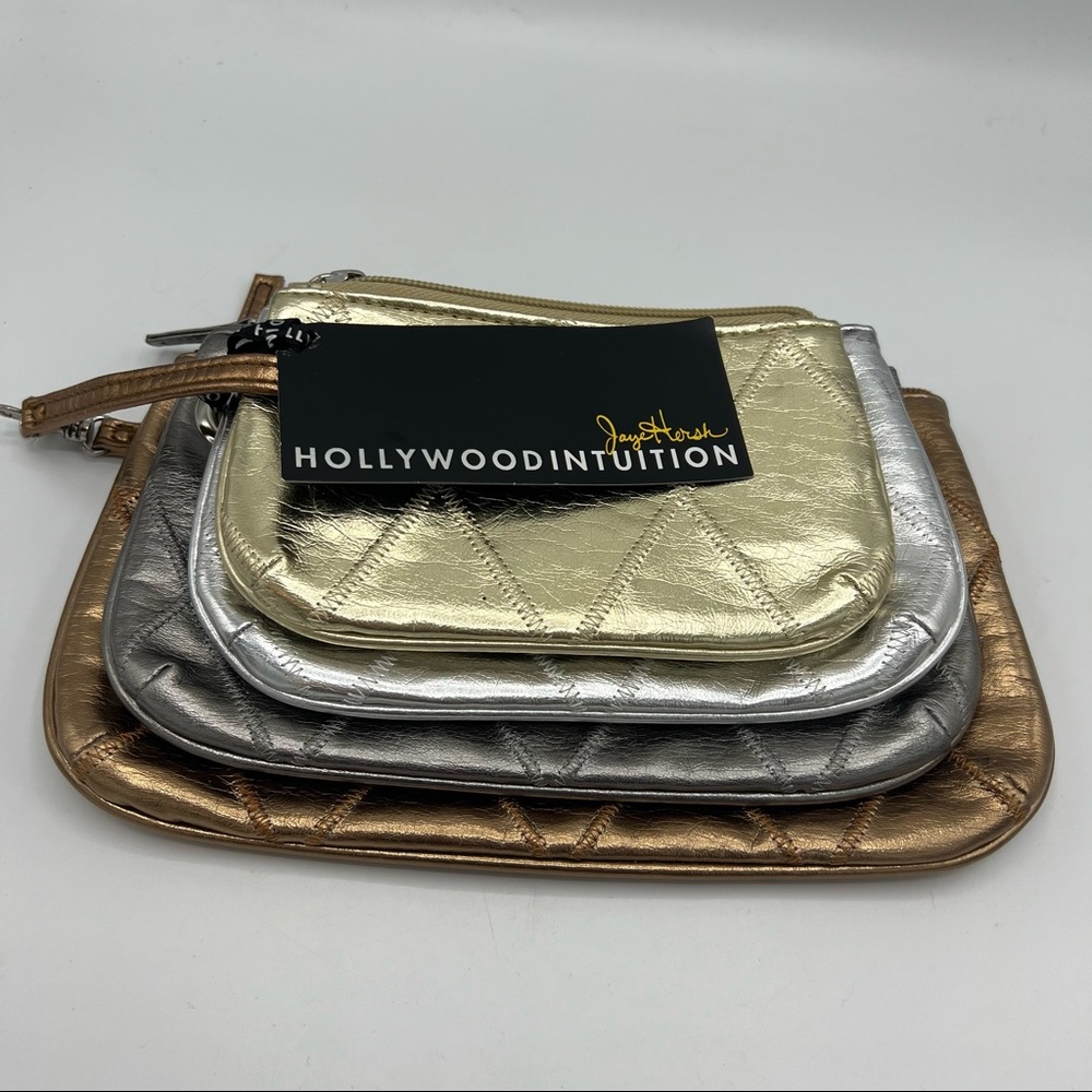 Jaye Hersh Hollywood Intuition Metallic Cosmetic Bags Pouch